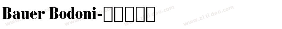 Bauer Bodoni字体转换